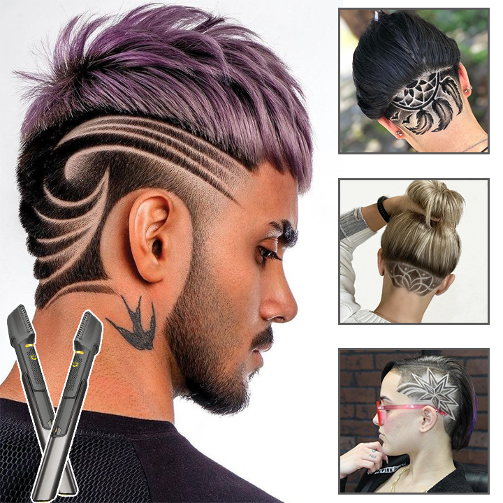 ΣΕΤ 1 Ξυριστική Μηχανή-Trimmer Με Πλαϊνές Λεπίδες & 1 Κουρευτική Μηχανή-Trimmer