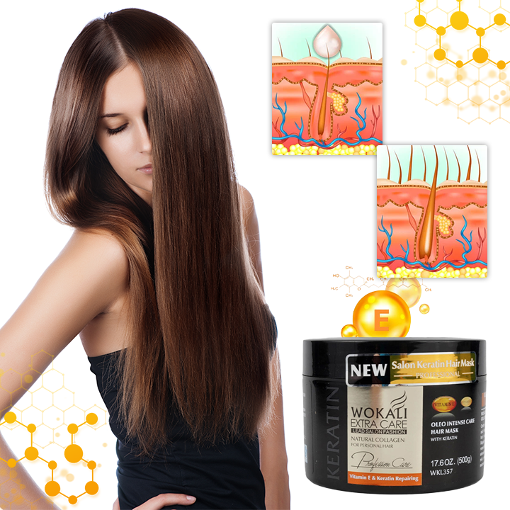 Επαγγελματική Μάσκα Μαλλιών Με Κερατίνη & Βιταμίνη Ε